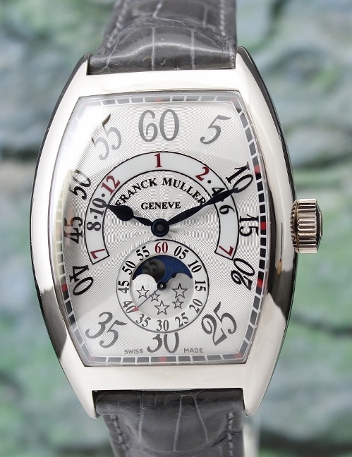 (image for) Franck Muller 18K White Retrograde Hour With Moon Phase / 8880 H IR L